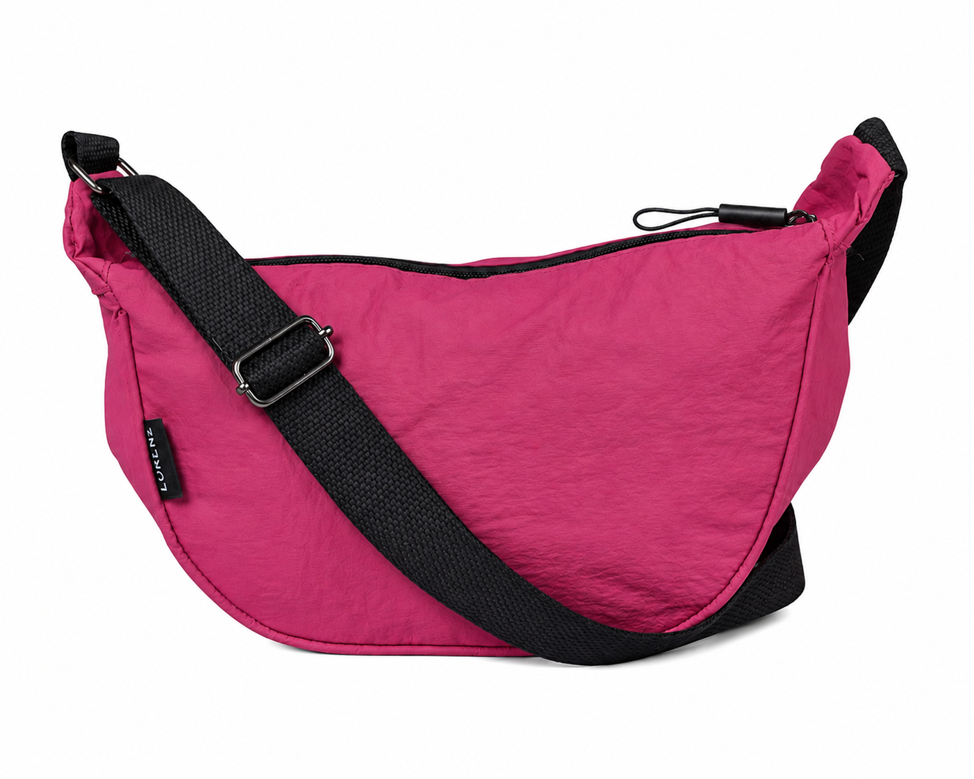 (image for) 2310 Dark Pink Lorenz Top Crinkled Nylon Sling Chest Bag